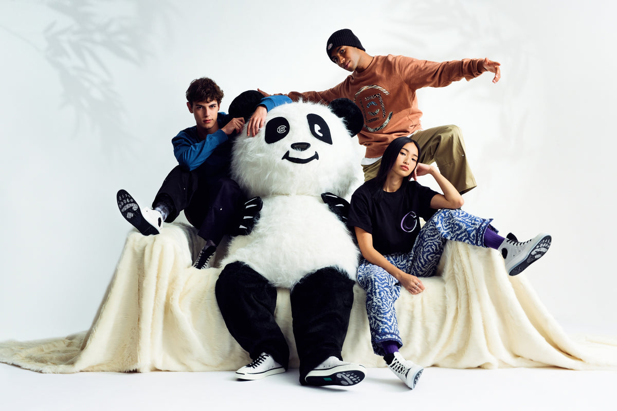 CLOT AND CONVERSE SPREAD LOVE AND POSITIVITY WITH NEW PANDA PACK