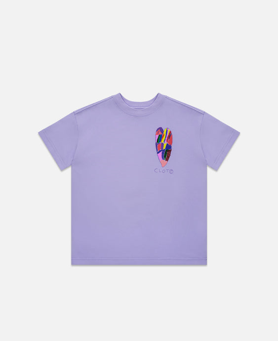 Kids Alaia's Heart T-Shirt (Purple)