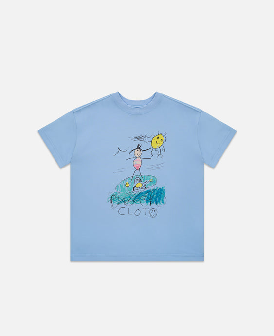 Kids Alaia's Surfing T-Shirt (Blue)