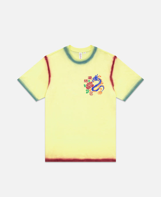 Enamel Dragon Print T-Shirt (Yellow)