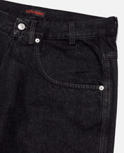 Unisex Pleated Front Jeans (Black)