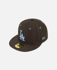 Easter Los Angeles Dodgers Cooperstown Birdseye Blue Undervisor Walnut 59Fifty Cap (Brown)