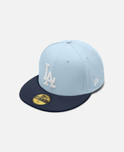 Summer Los Angeles Dodgers Cooperstown Navy Visor Soft Blue 59Fifty Cap (Blue)