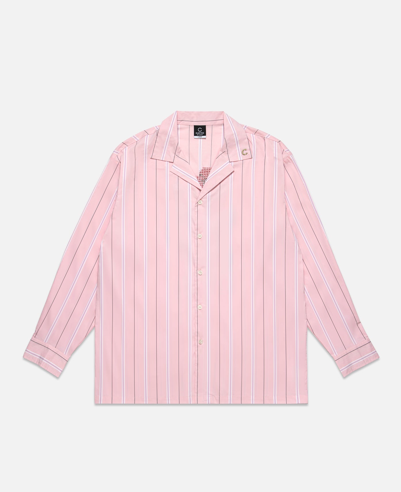 Stripes & Flower L/S Shirt (Pink)