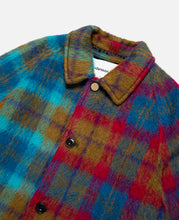Unisex Harrycheck Balmacaan Shaggy Wool Coat (Multi)