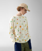 Floral Print L/S T-Shirt (Cream)