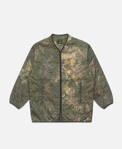Piping Quilt Jacket - Nylon Ripstop / Uneven Dye (Olive)